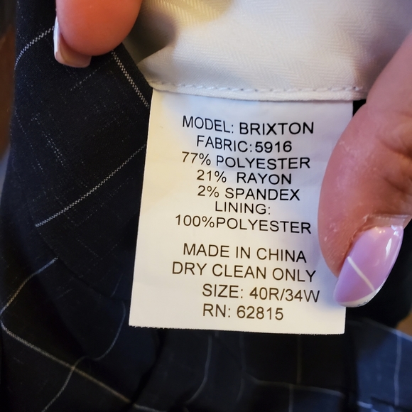 NWT Men's Slim-Fit Plaid Suit Pants size 40R/34W - Picture 4 of 10